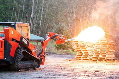 skid steer flamethrower attachment|VIRAL VIDEO: The Skid Steer Mounted Flamethrower.